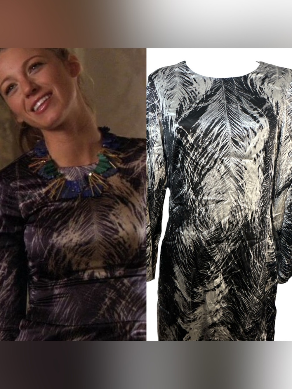 Vintage y2k McQueen Feather Dress aso Gossip Girl Serena IT38 S